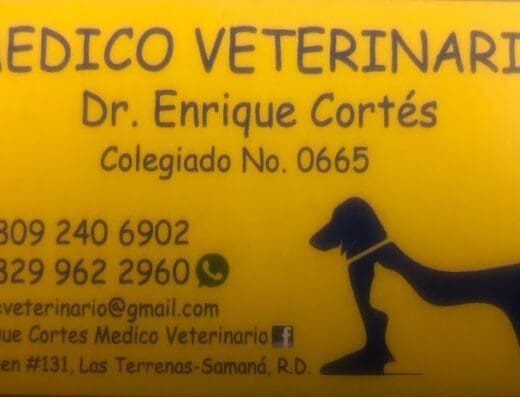 Dr. Enrique Cortes, Veterinario LAS TERRENAS. SAMANA REPÚBLICA DOMINICANA